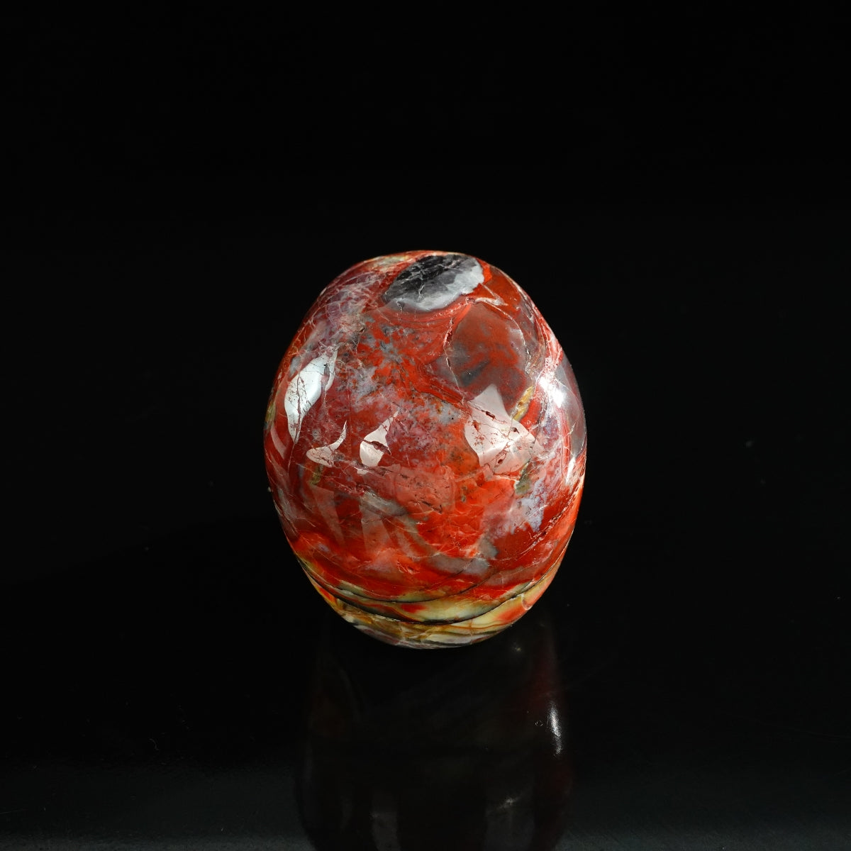 3.0" Red Crazy Lace Agate Crystal Skull Carving - Unique Piece #RC08