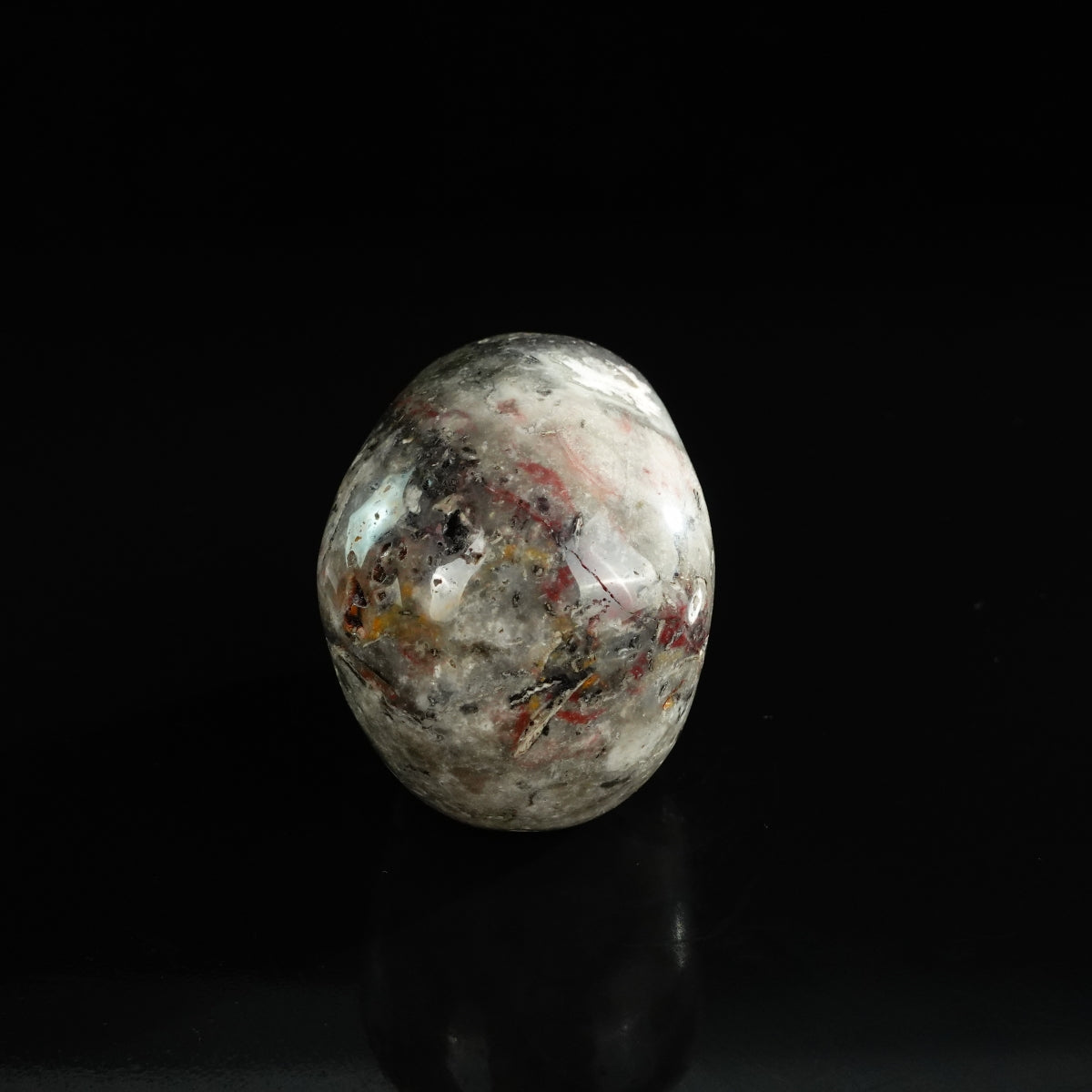 3.0" Red Crazy Lace Agate Crystal Skull Carving - Unique Piece #RC10