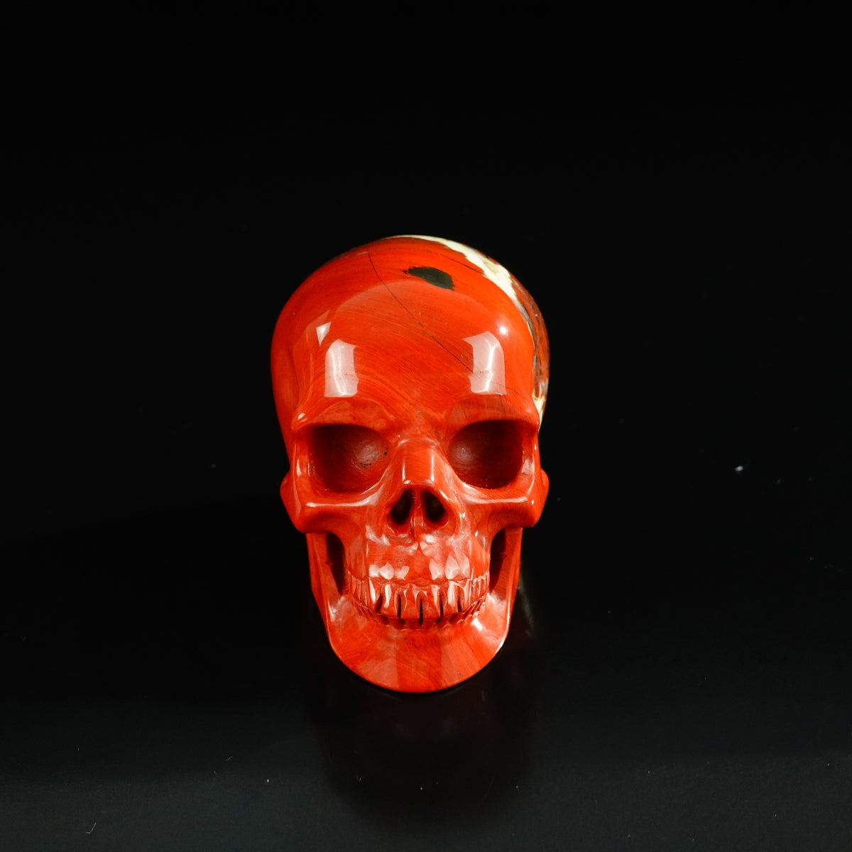 3.0" Red Jasper Crystal Skull Carving - Unique Piece #RJ01