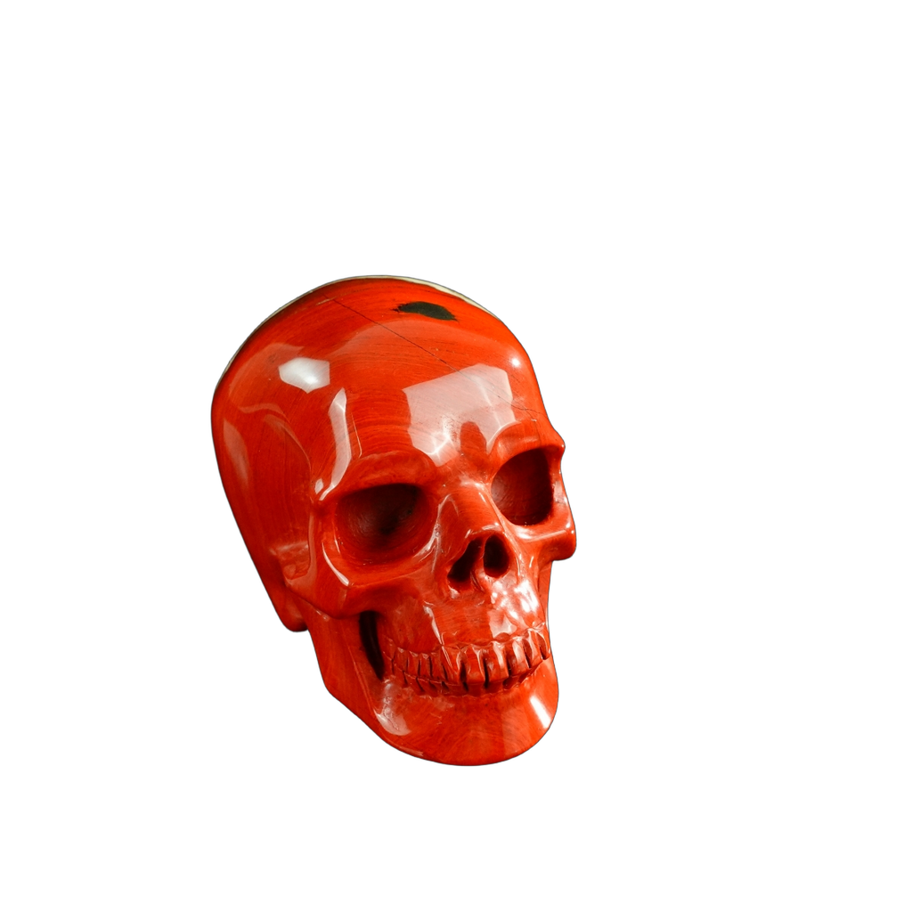 3.0" Red Jasper Crystal Skull Carving - Unique Piece #RJ01