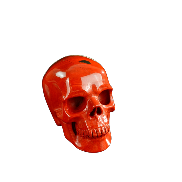 3.0" Red Jasper Crystal Skull Carving - Unique Piece #RJ01 - alternate view