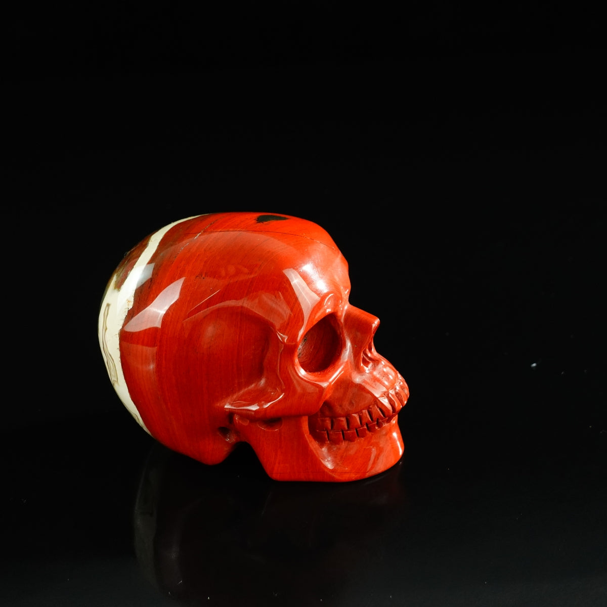 3.0" Red Jasper Crystal Skull Carving - Unique Piece #RJ01