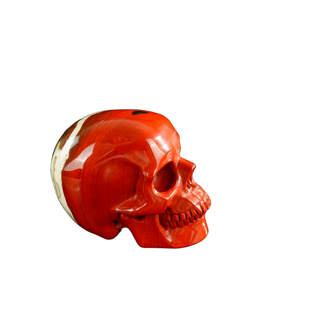 3.0" Red Jasper Crystal Skull Carving - Unique Piece #RJ01