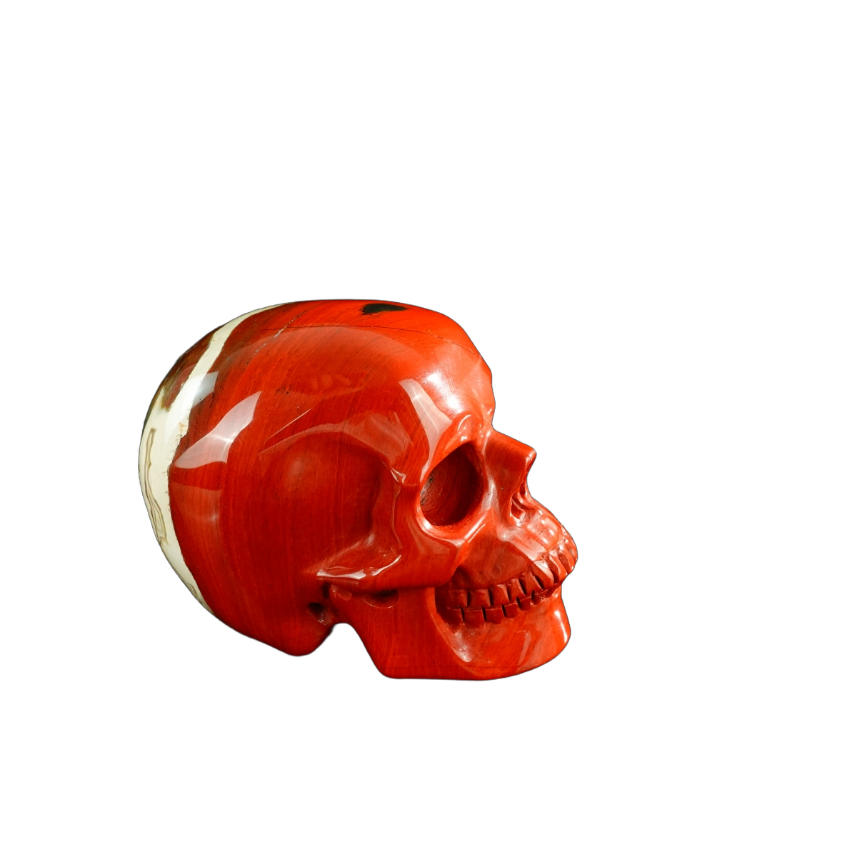 3.0" Red Jasper Crystal Skull Carving - Unique Piece #RJ01