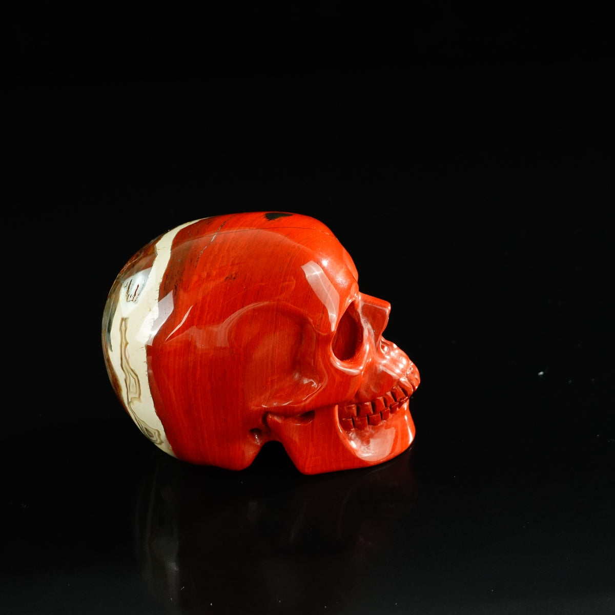 3.0" Red Jasper Crystal Skull Carving - Unique Piece #RJ01