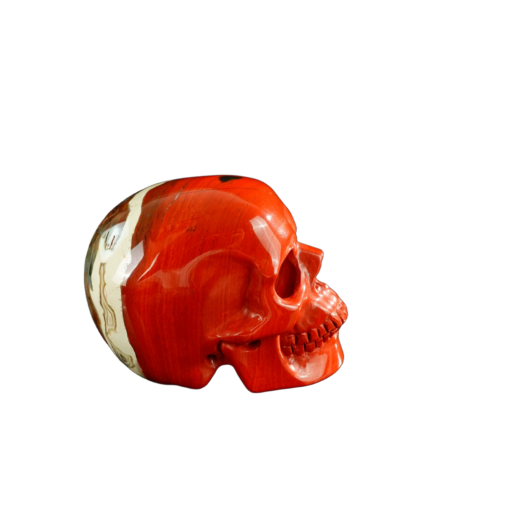 3.0" Red Jasper Crystal Skull Carving - Unique Piece #RJ01
