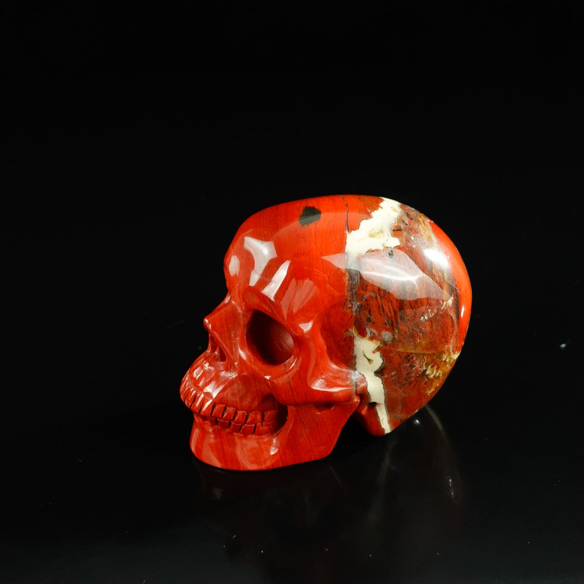 3.0" Red Jasper Crystal Skull Carving - Unique Piece #RJ01