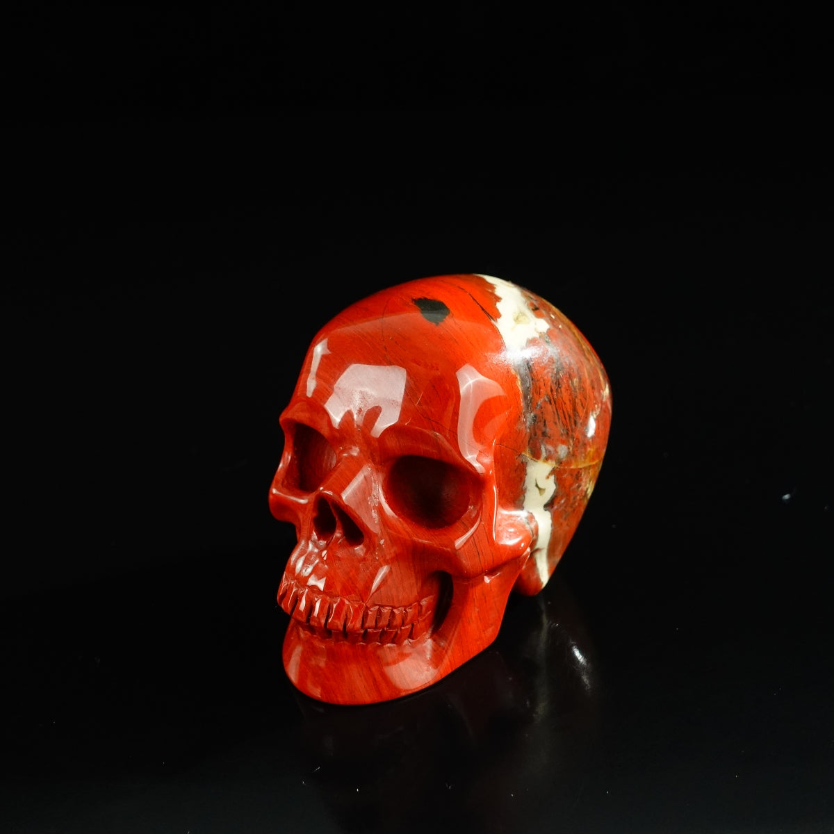 3.0" Red Jasper Crystal Skull Carving - Unique Piece #RJ01