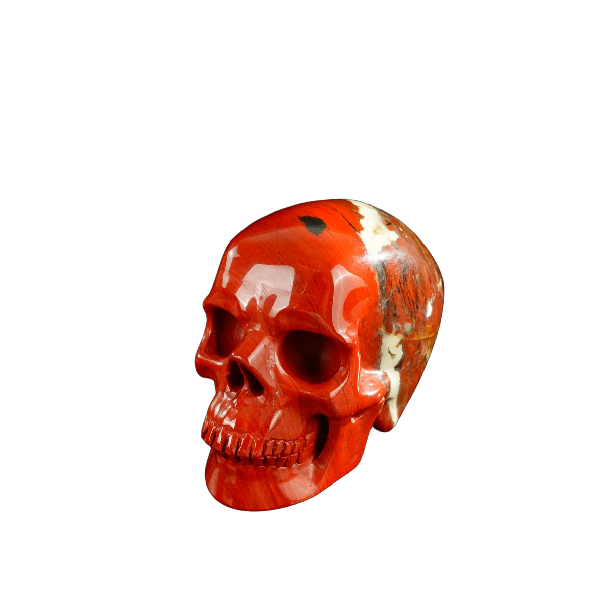 3.0" Red Jasper Crystal Skull Carving - Unique Piece #RJ01