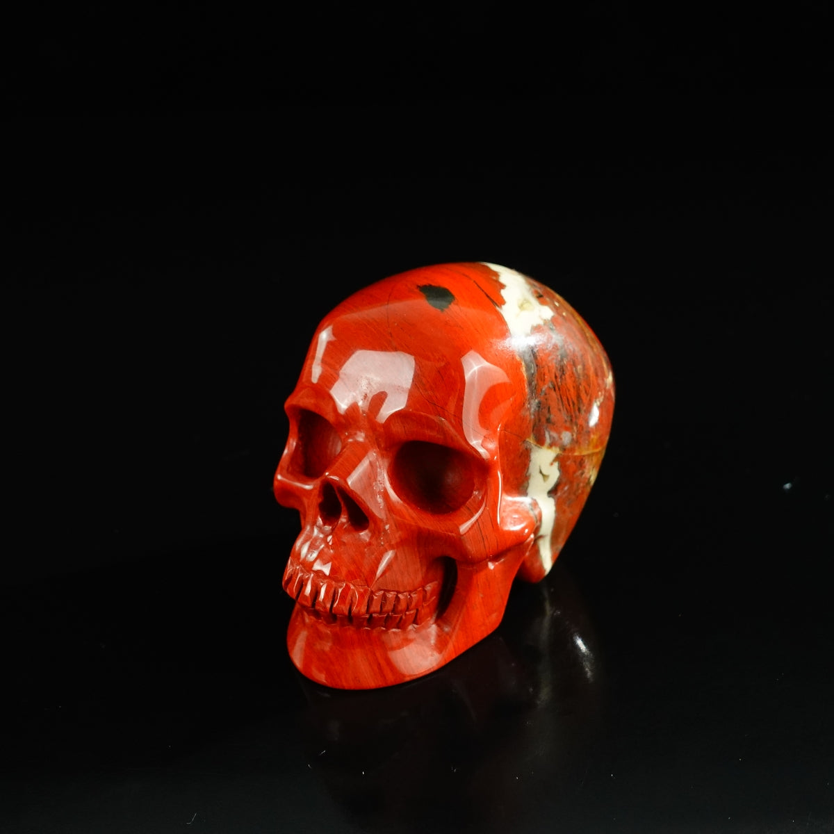 3.0" Red Jasper Crystal Skull Carving - Unique Piece #RJ01