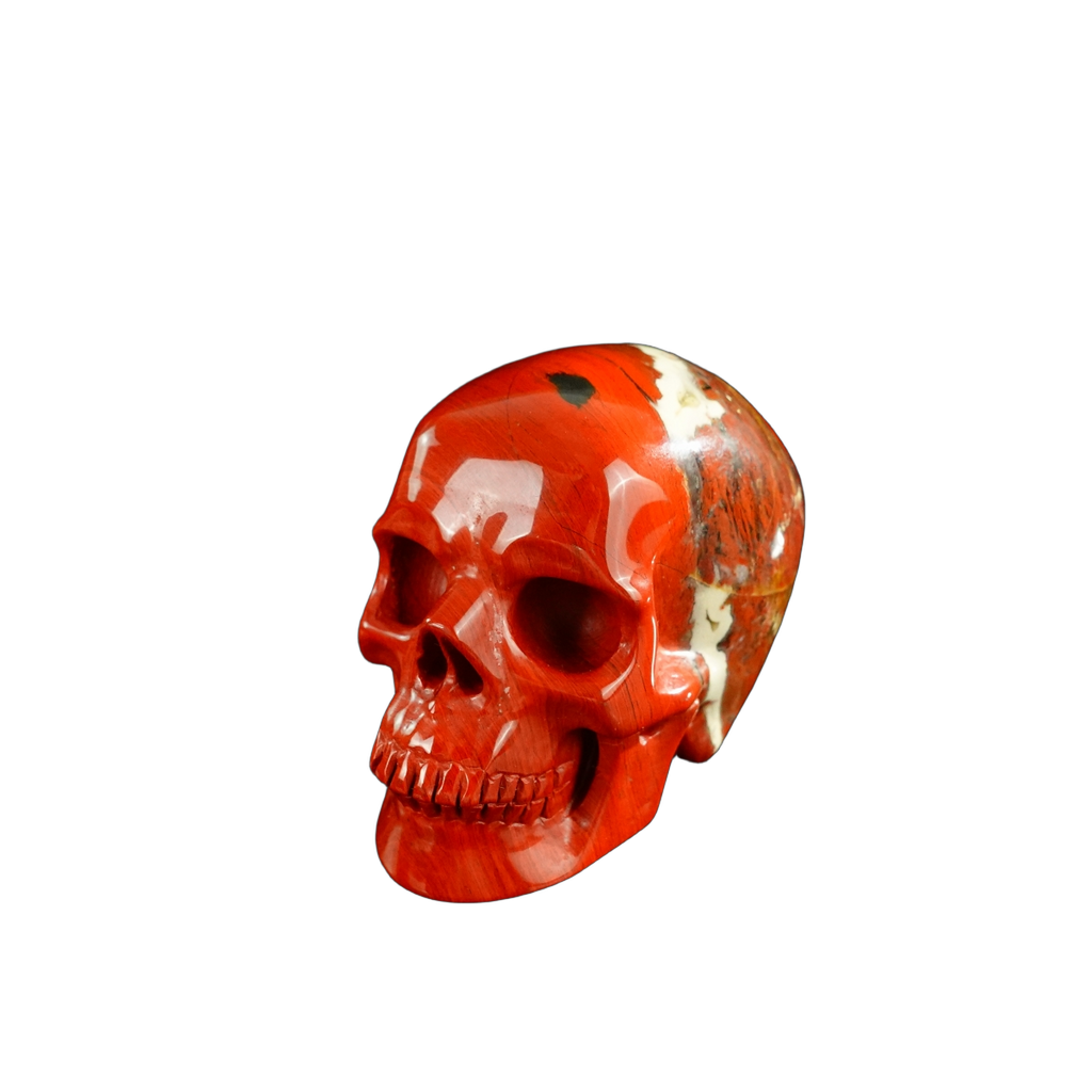 3.0" Red Jasper Crystal Skull Carving - Unique Piece #RJ01