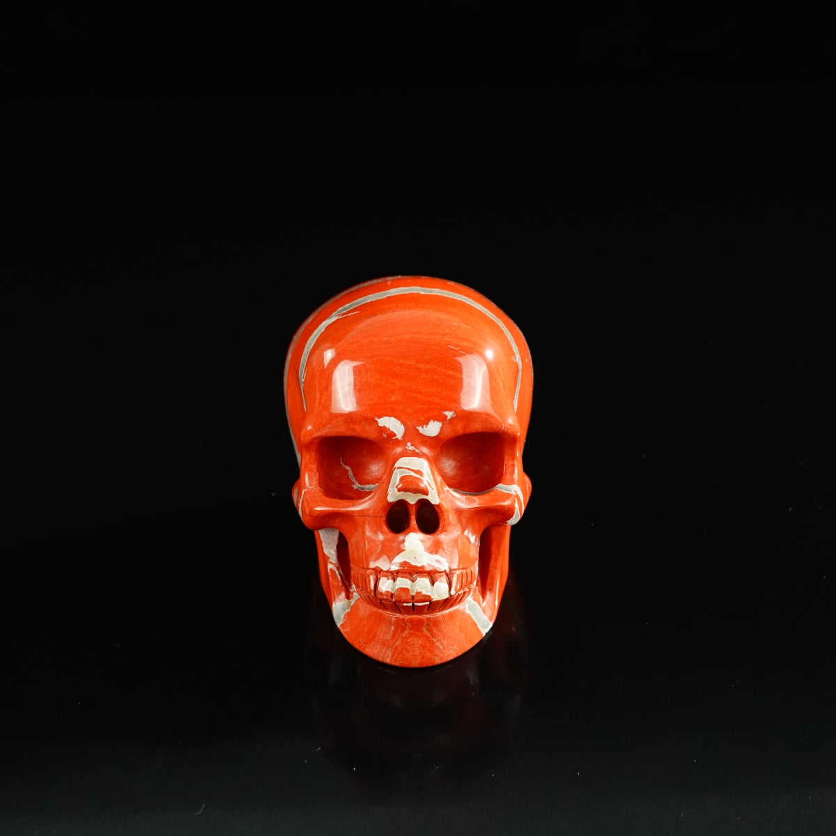 3.0" Red Jasper Crystal Skull Carving - Unique Piece #RJ02