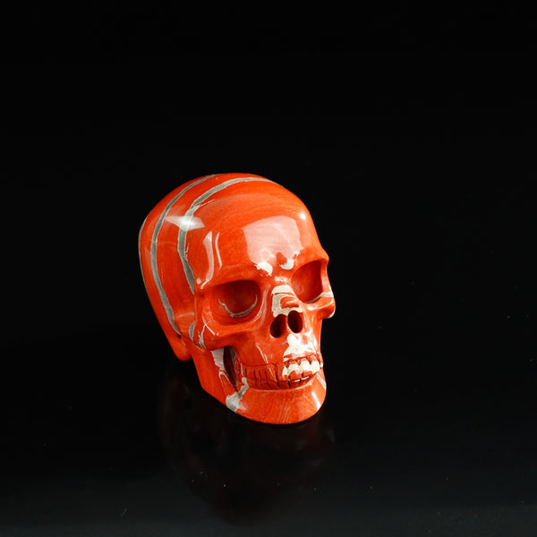 3.0" Red Jasper Crystal Skull Carving - Unique Piece #RJ02 - alternate view
