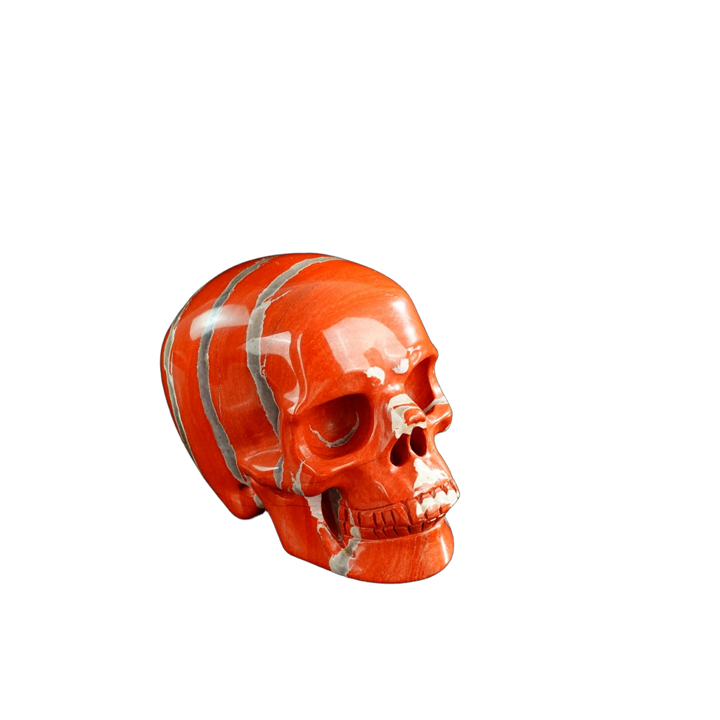 3.0" Red Jasper Crystal Skull Carving - Unique Piece #RJ02