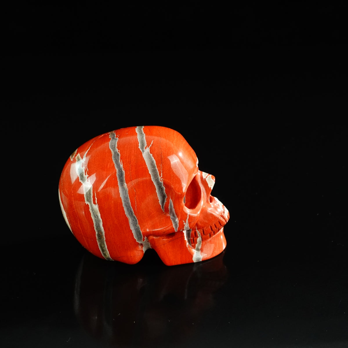 3.0" Red Jasper Crystal Skull Carving - Unique Piece #RJ02