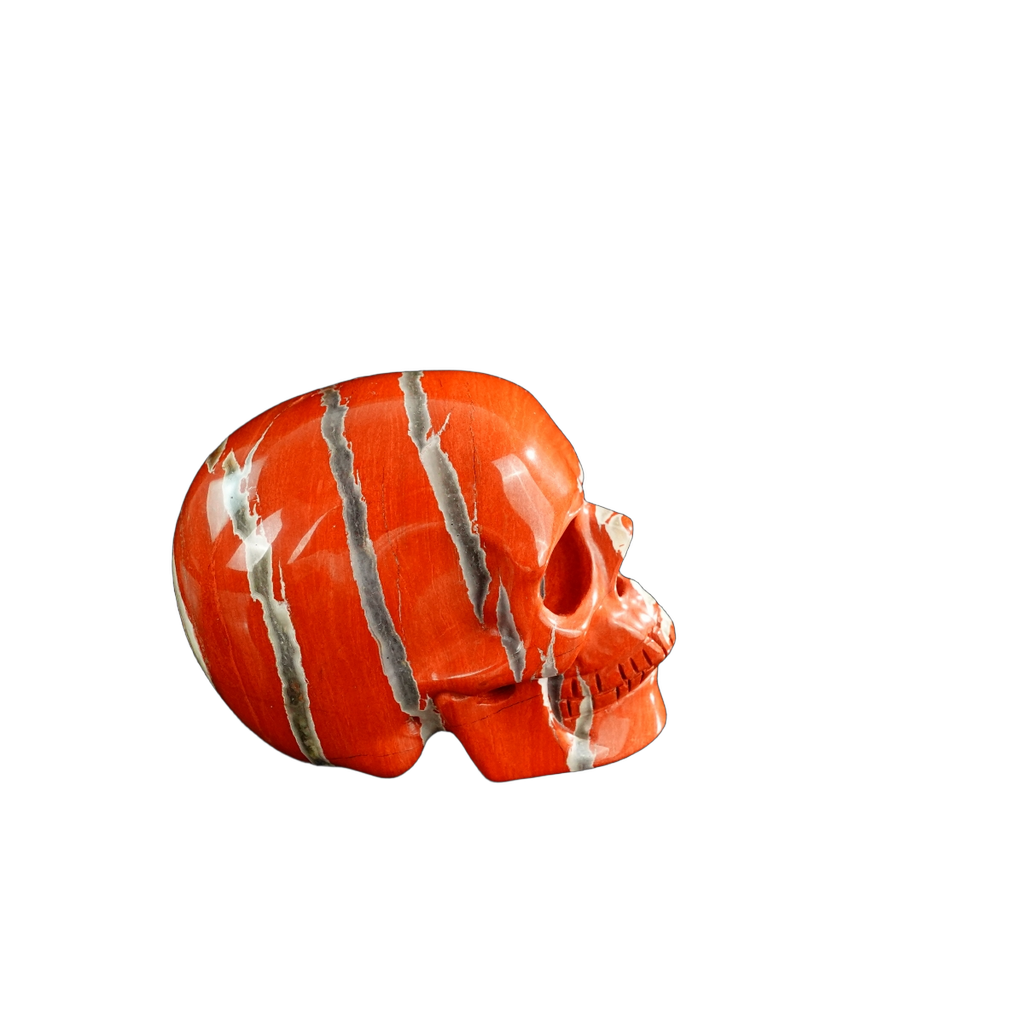 3.0" Red Jasper Crystal Skull Carving - Unique Piece #RJ02