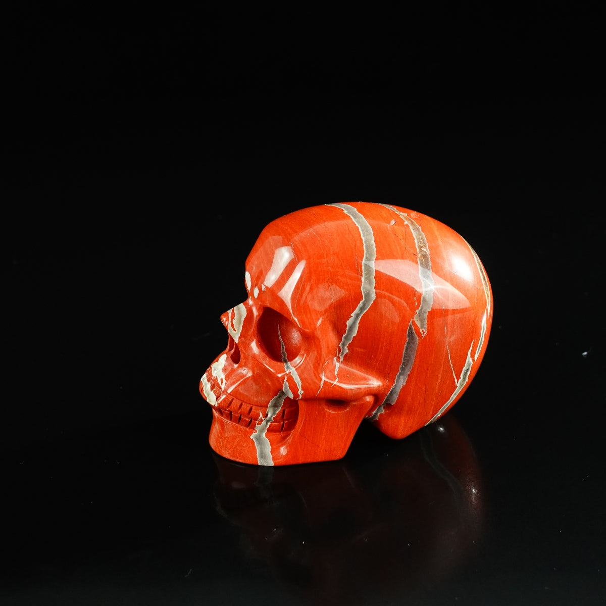 3.0" Red Jasper Crystal Skull Carving - Unique Piece #RJ02