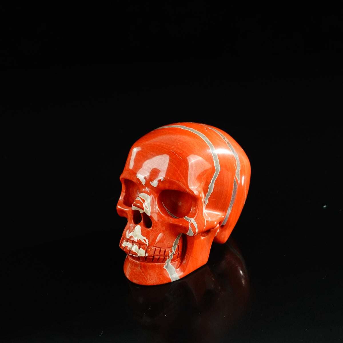 3.0" Red Jasper Crystal Skull Carving - Unique Piece #RJ02