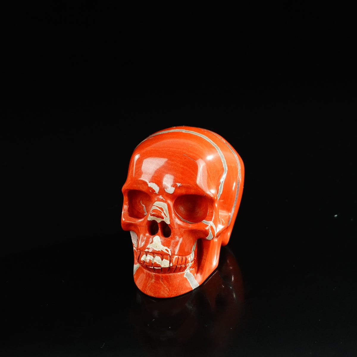 3.0" Red Jasper Crystal Skull Carving - Unique Piece #RJ02