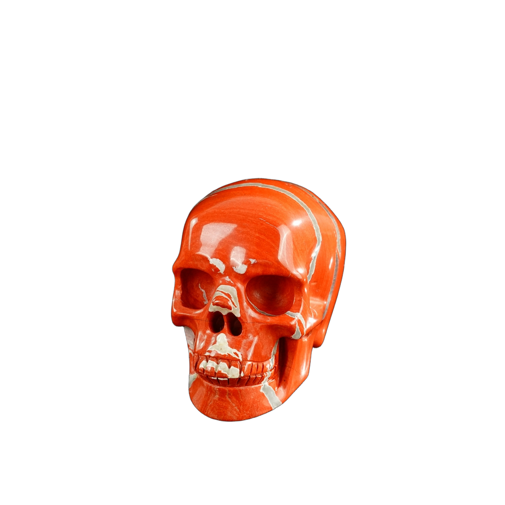 3.0" Red Jasper Crystal Skull Carving - Unique Piece #RJ02