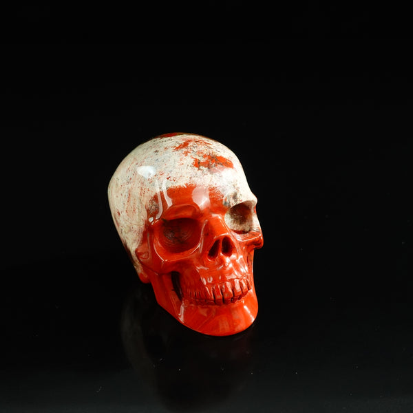 3.0" Red Jasper Crystal Skull Carving - Unique Piece #RJ03 - alternate view
