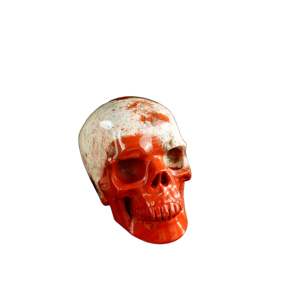 3.0" Red Jasper Crystal Skull Carving - Unique Piece #RJ03 - alternate view