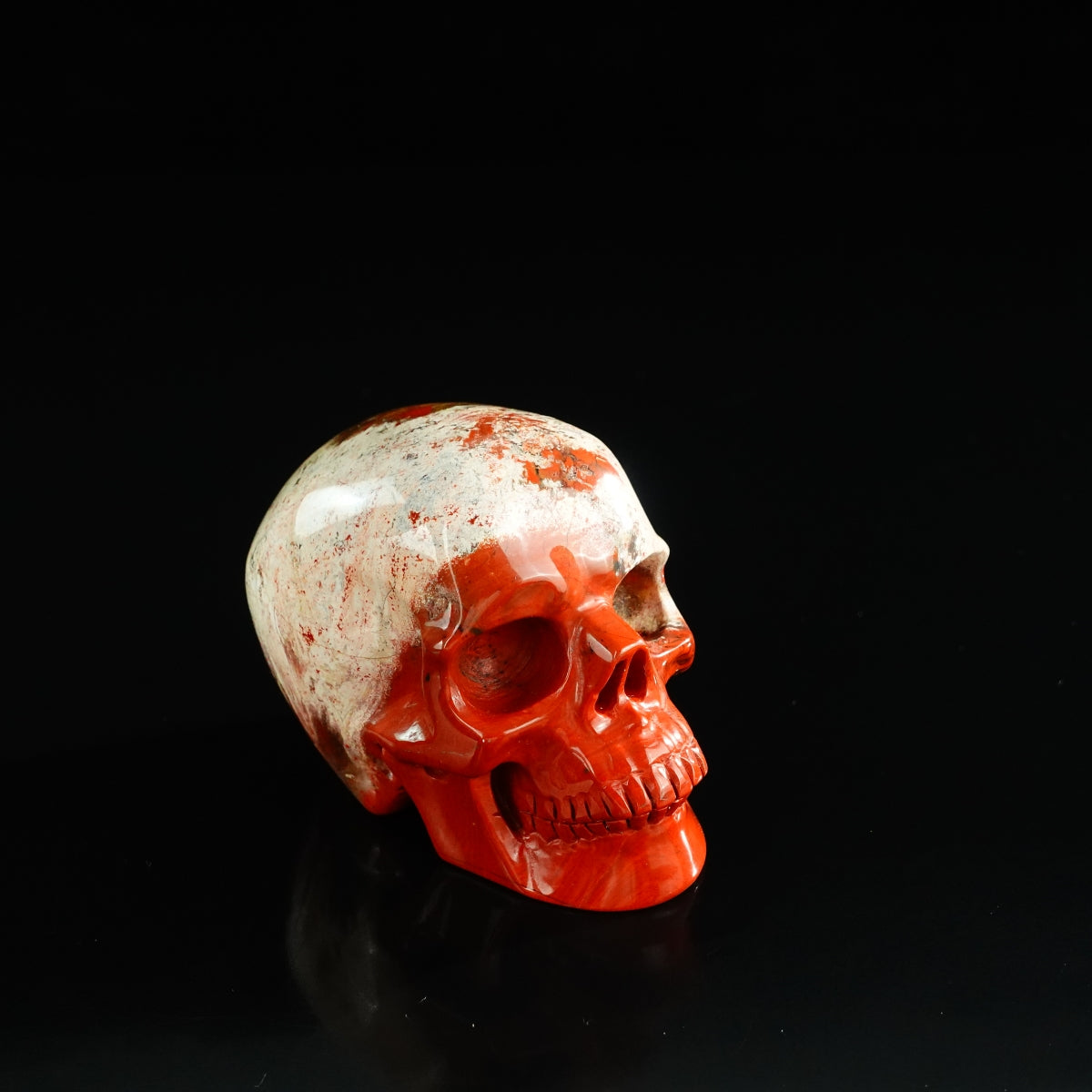 3.0" Red Jasper Crystal Skull Carving - Unique Piece #RJ03