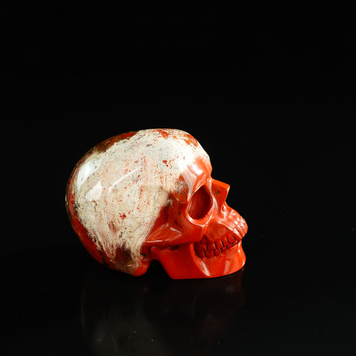 3.0" Red Jasper Crystal Skull Carving - Unique Piece #RJ03
