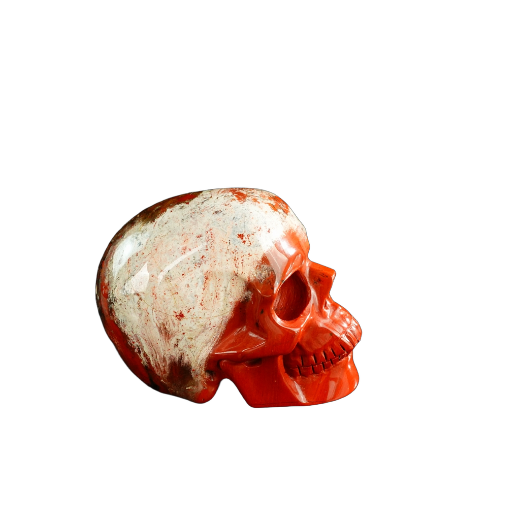 3.0" Red Jasper Crystal Skull Carving - Unique Piece #RJ03