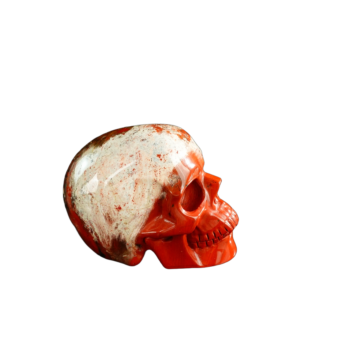 3.0" Red Jasper Crystal Skull Carving - Unique Piece #RJ03