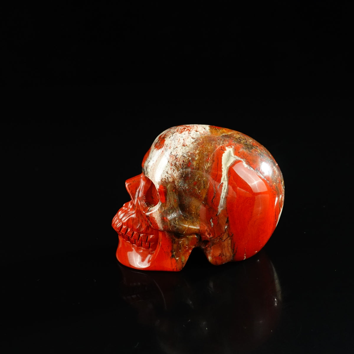 3.0" Red Jasper Crystal Skull Carving - Unique Piece #RJ03