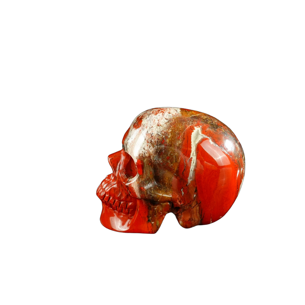3.0" Red Jasper Crystal Skull Carving - Unique Piece #RJ03