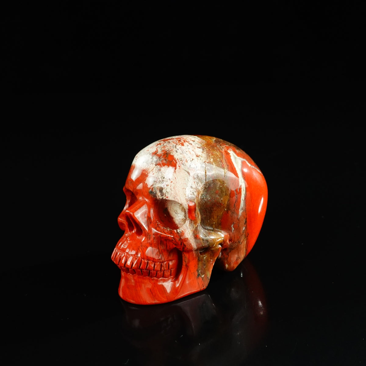3.0" Red Jasper Crystal Skull Carving - Unique Piece #RJ03