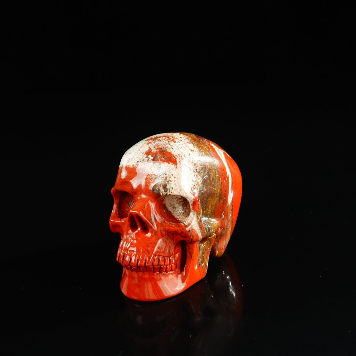 3.0" Red Jasper Crystal Skull Carving - Unique Piece #RJ03