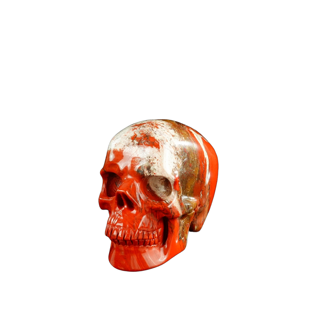 3.0" Red Jasper Crystal Skull Carving - Unique Piece #RJ03