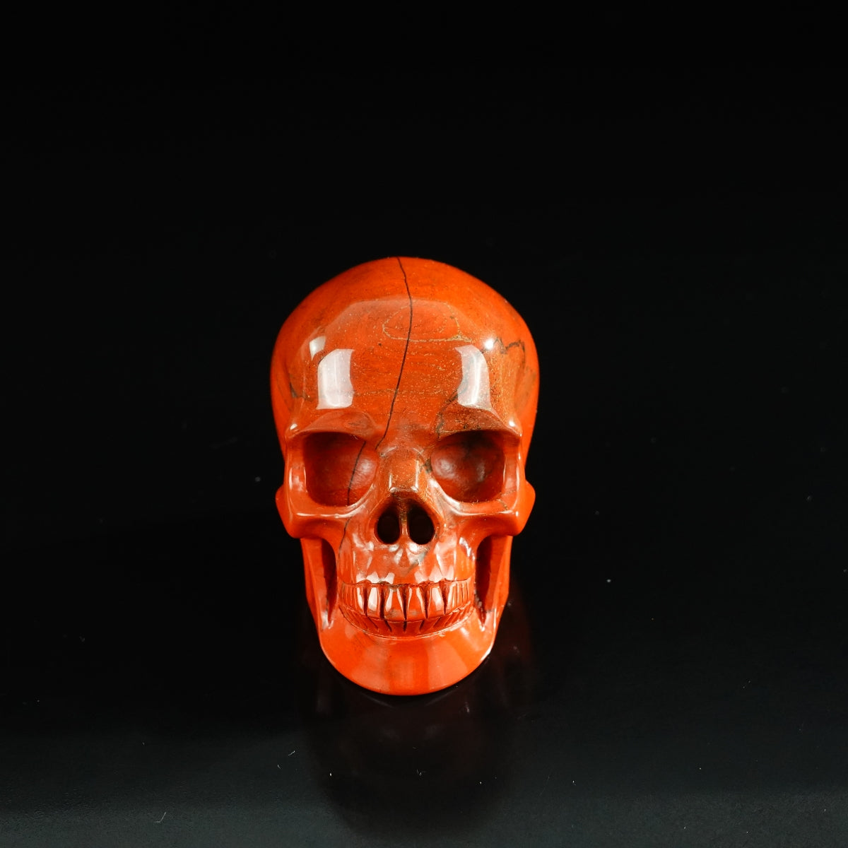 3.0" Red Jasper Crystal Skull Carving - Unique Piece #RJ04