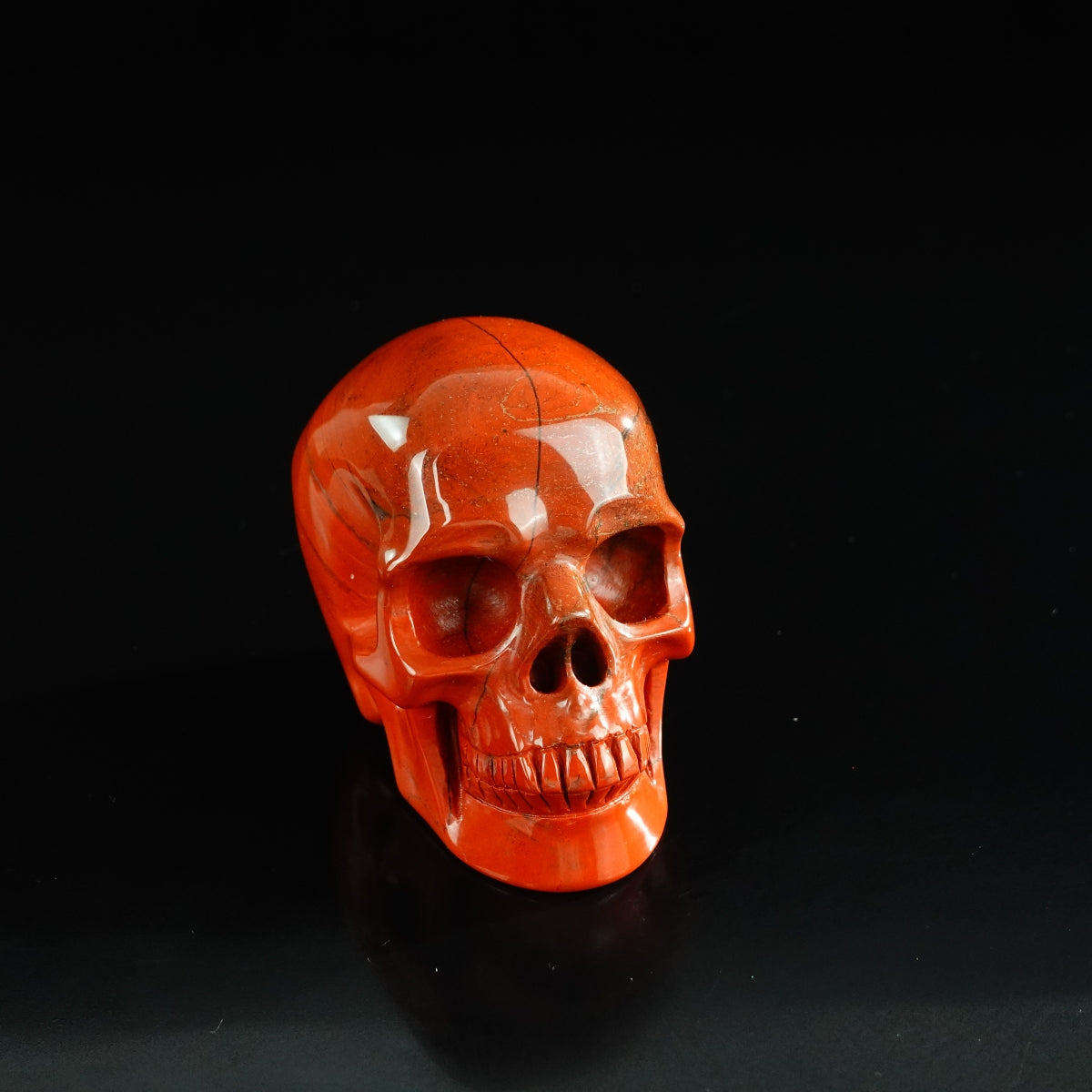 3.0" Red Jasper Crystal Skull Carving - Unique Piece #RJ04