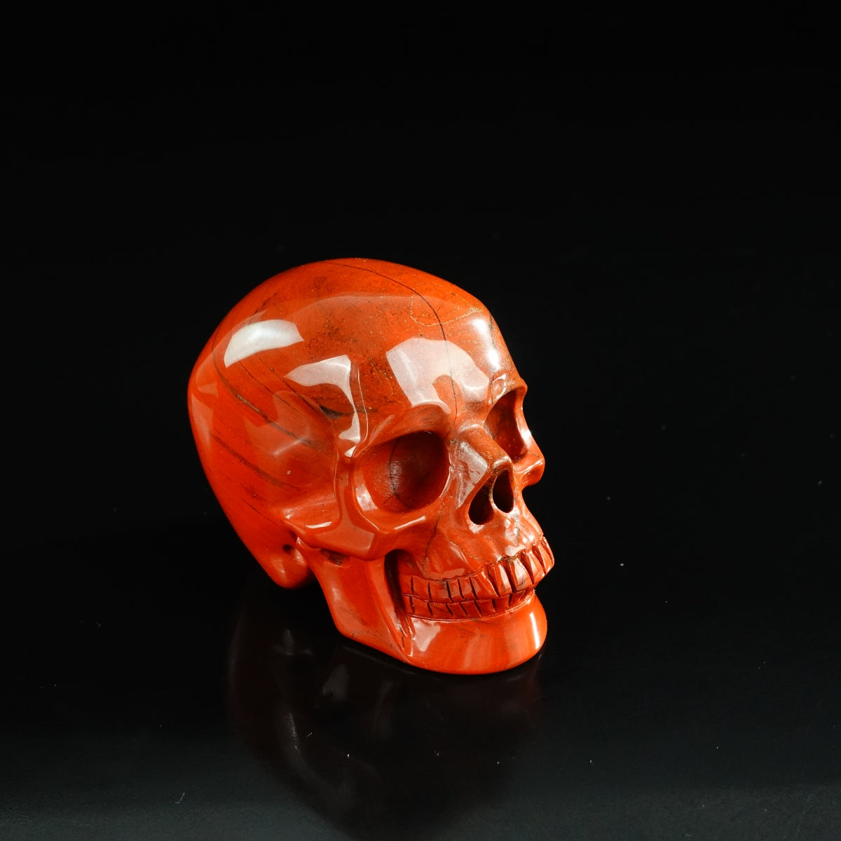 3.0" Red Jasper Crystal Skull Carving - Unique Piece #RJ04