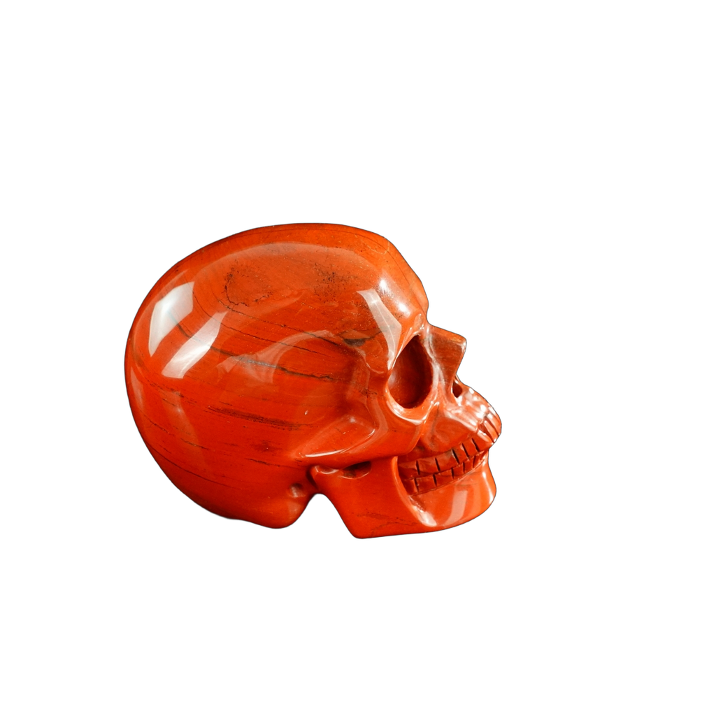 3.0" Red Jasper Crystal Skull Carving - Unique Piece #RJ04
