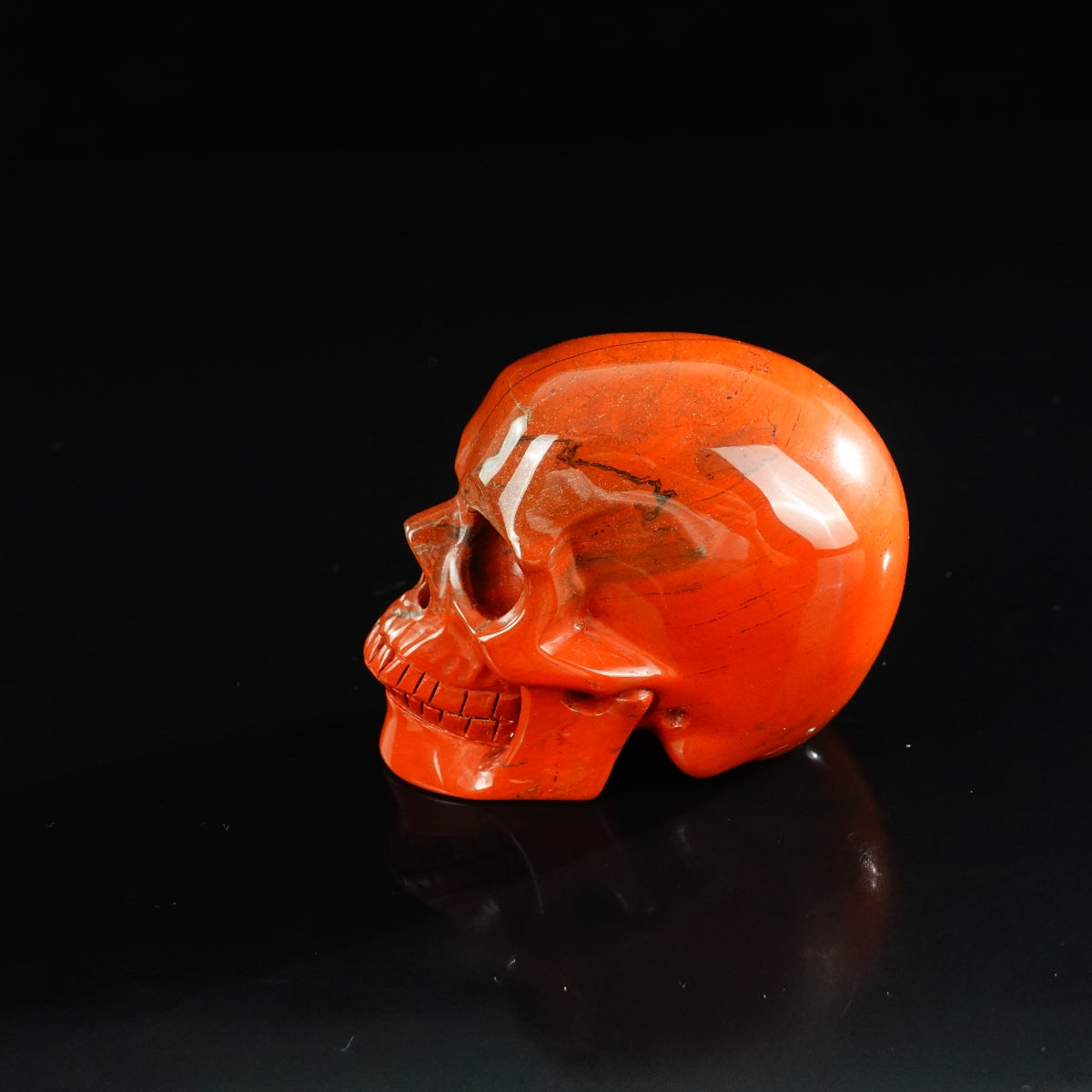 3.0" Red Jasper Crystal Skull Carving - Unique Piece #RJ04
