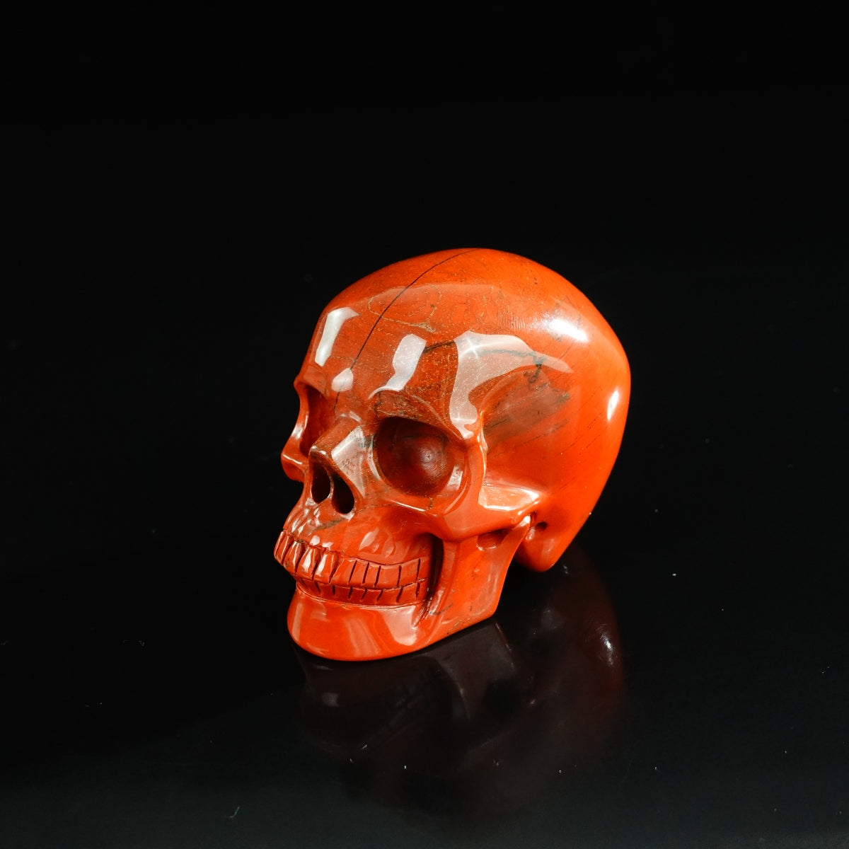 3.0" Red Jasper Crystal Skull Carving - Unique Piece #RJ04