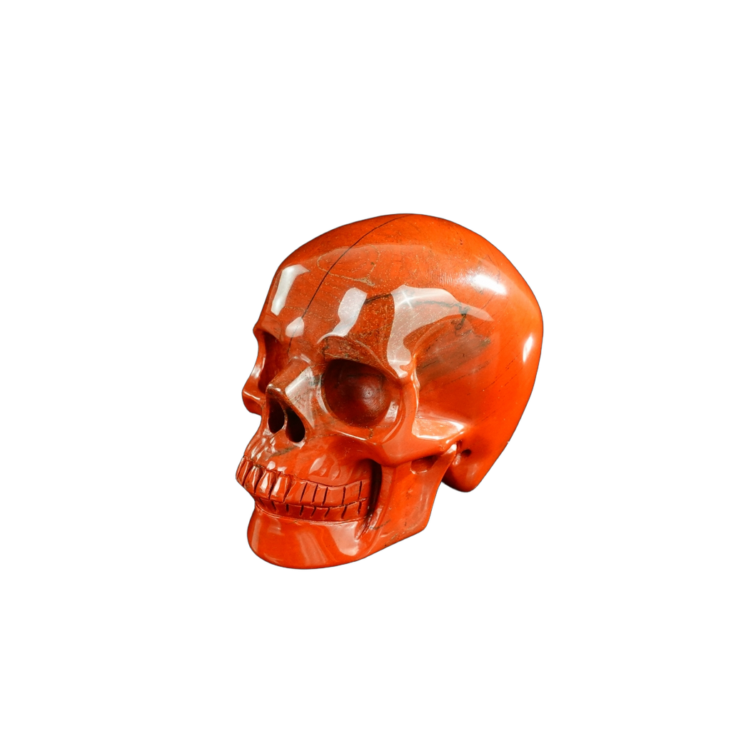 3.0" Red Jasper Crystal Skull Carving - Unique Piece #RJ04