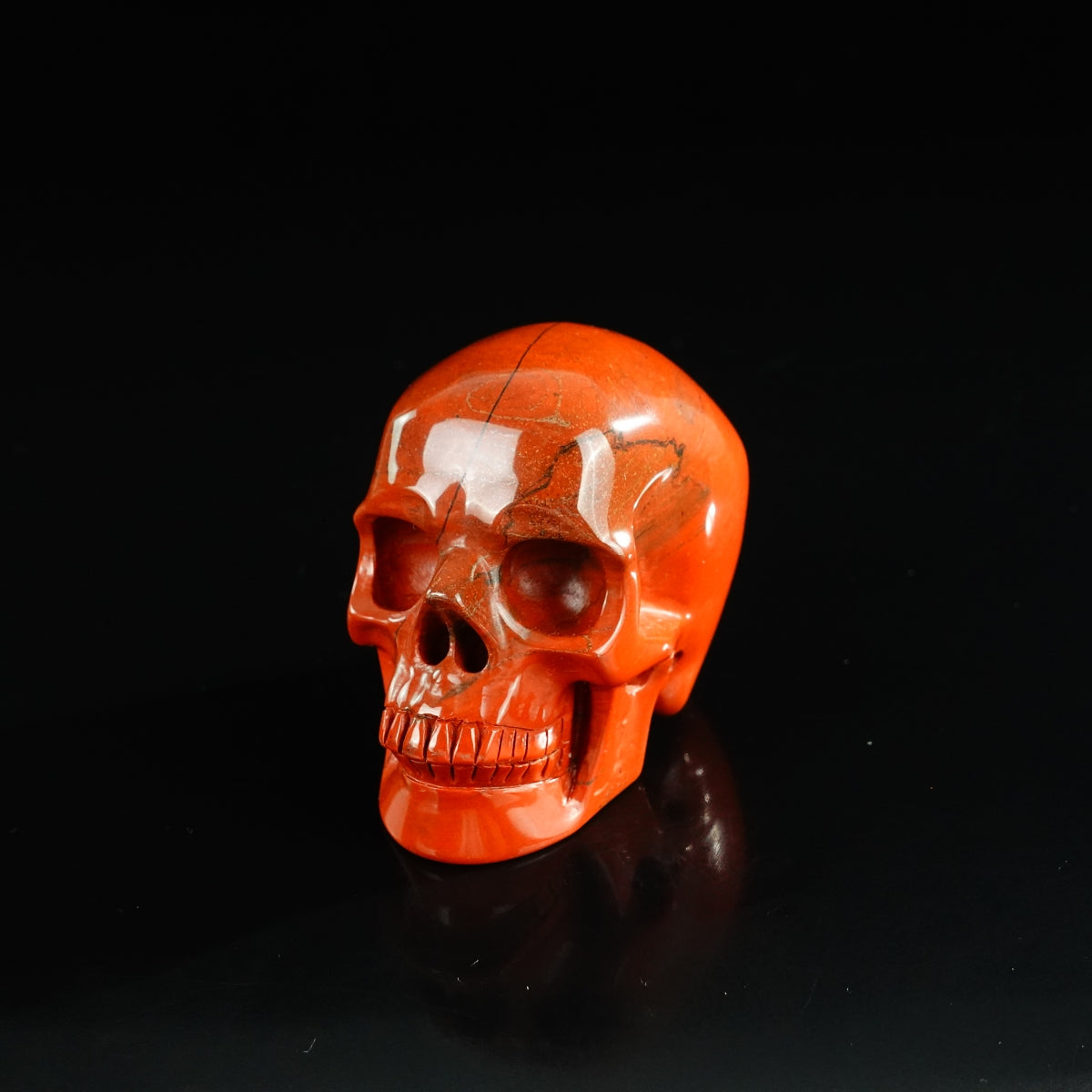 3.0" Red Jasper Crystal Skull Carving - Unique Piece #RJ04