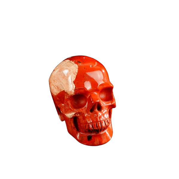 3.0" Red Jasper Crystal Skull Carving - Unique Piece #RJ05 - alternate view