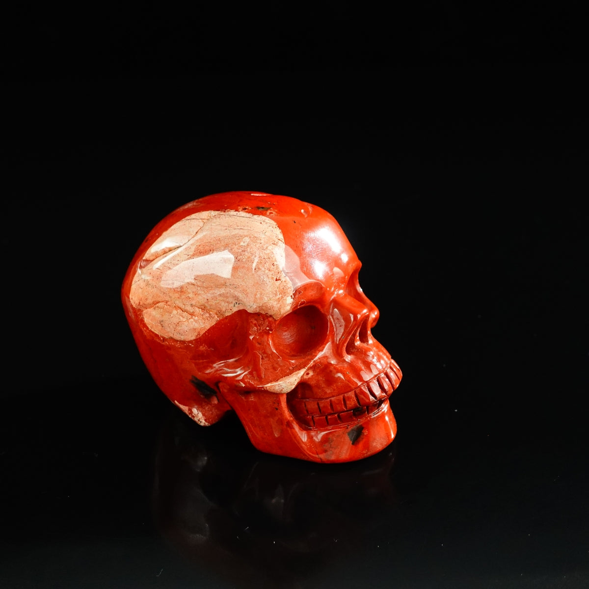 3.0" Red Jasper Crystal Skull Carving - Unique Piece #RJ05