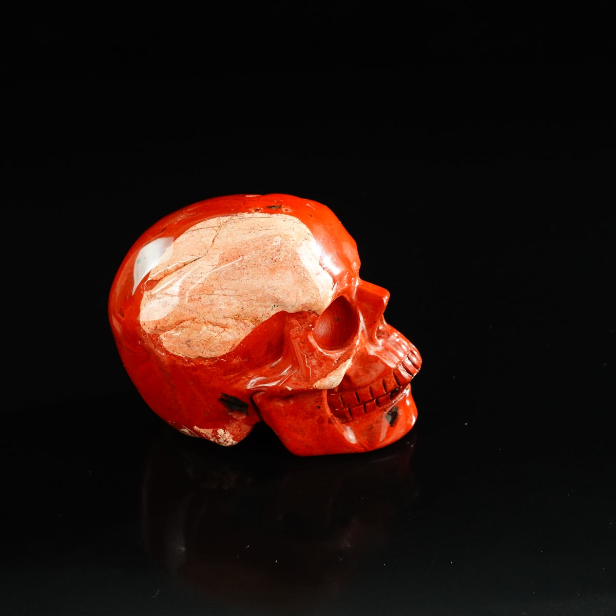 3.0" Red Jasper Crystal Skull Carving - Unique Piece #RJ05