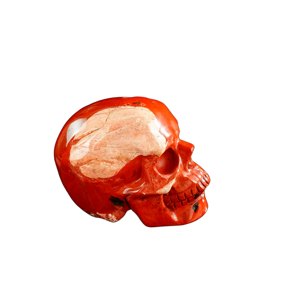 3.0" Red Jasper Crystal Skull Carving - Unique Piece #RJ05