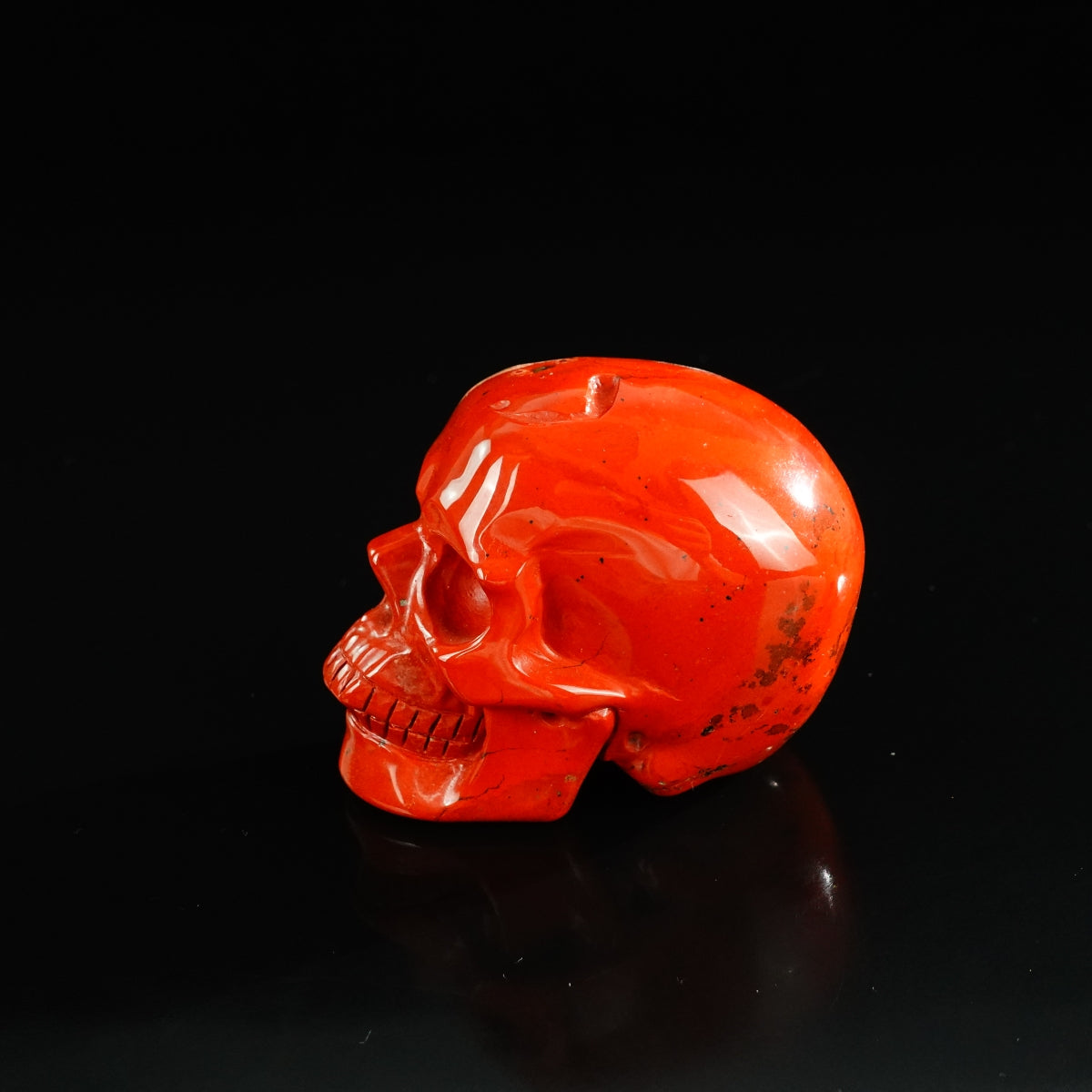 3.0" Red Jasper Crystal Skull Carving - Unique Piece #RJ05