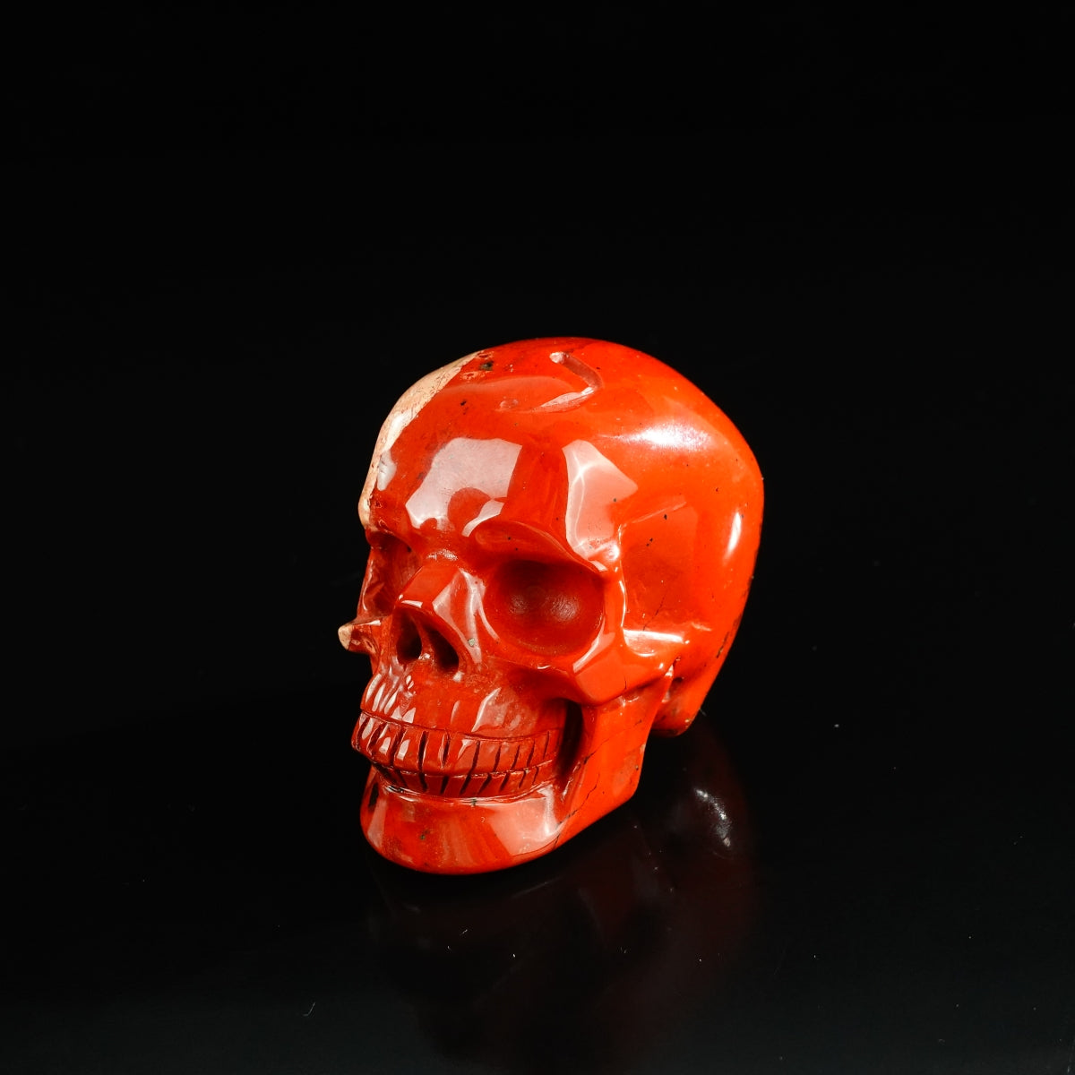 3.0" Red Jasper Crystal Skull Carving - Unique Piece #RJ05