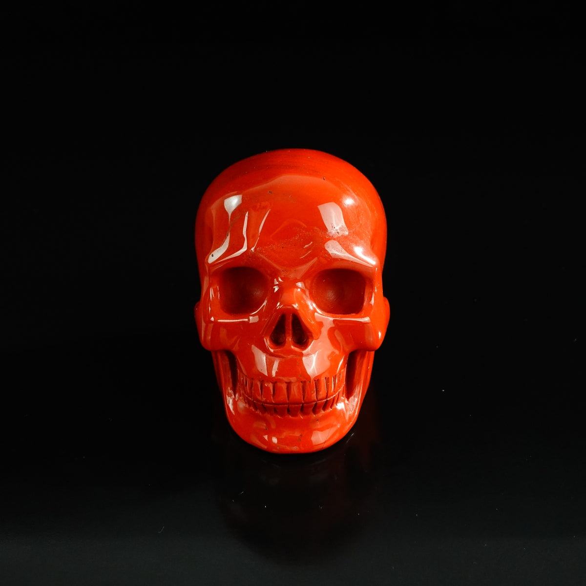 3.0" Red Jasper Crystal Skull Carving - Unique Piece #RJ06